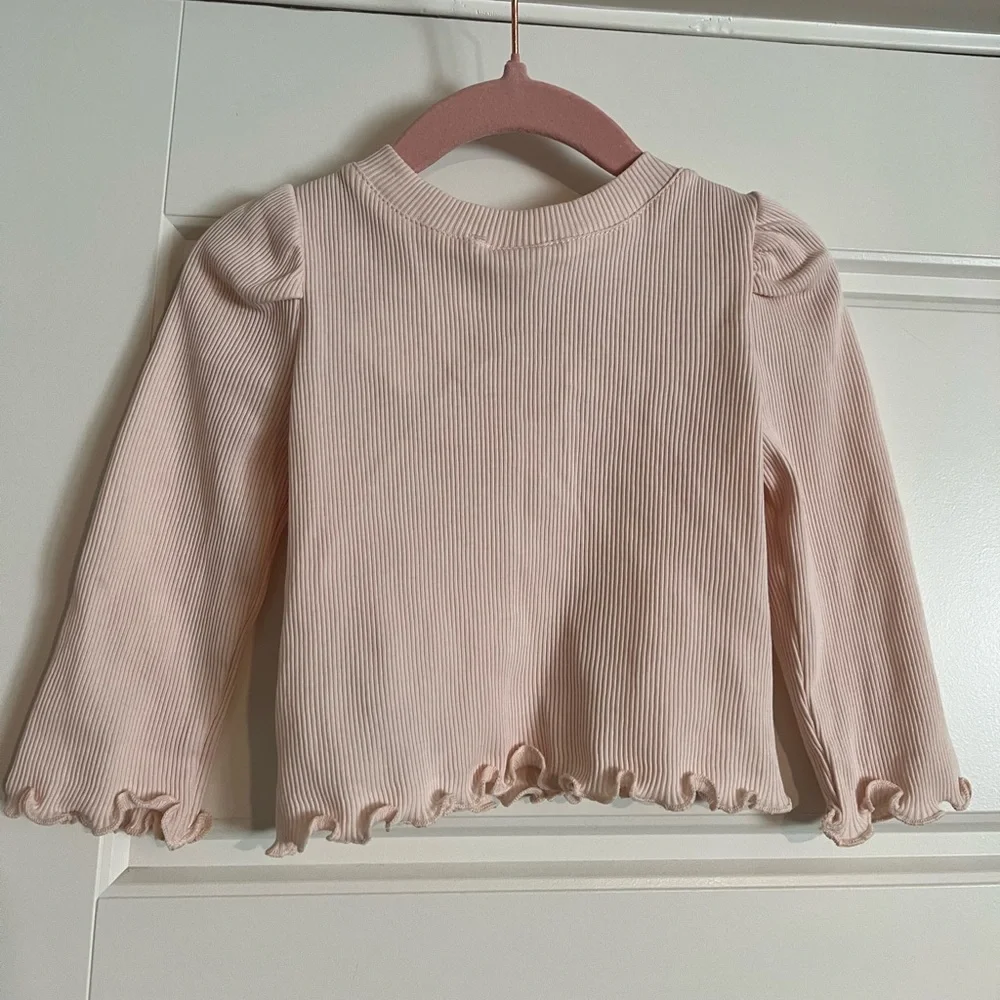 $10 ADD ON baby gap h&M Ribbed Tee‎ Lettuce Pink 6-12M 6-9M Old Navy Zara peplum